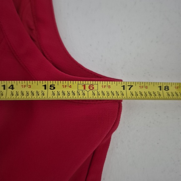 White House Black Market Dress Womens 8P Red Cutout Flippy Fit and Flare NEW - Picture 7 of 7